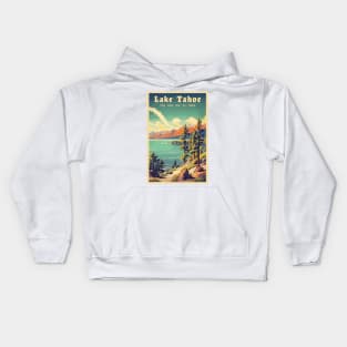 Lake Tahoe National Park Vintage Travel Poster Kids Hoodie